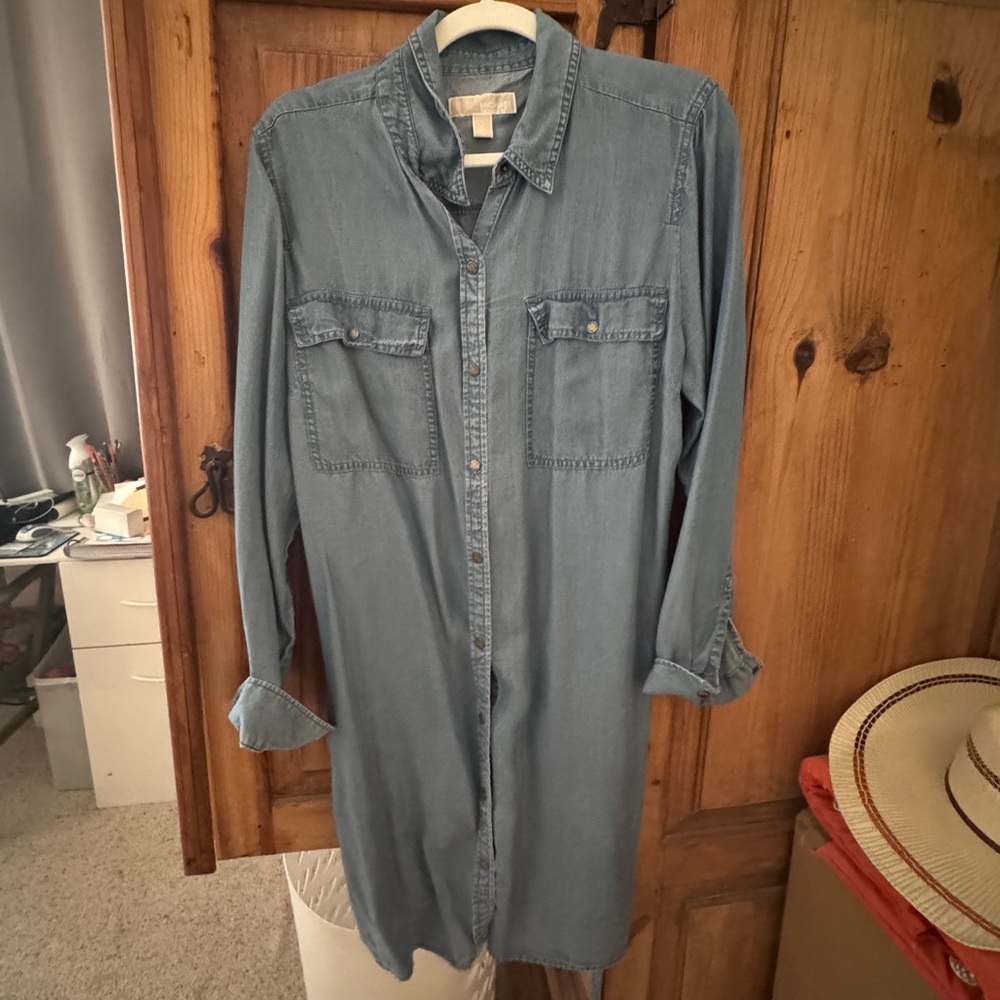 Michael Kors denim shirt dress